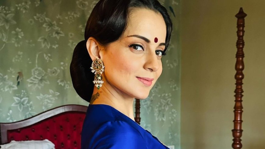 Kangana Ranaut's Regal Blue Saree Photoshoot: A Timeless Blend Of Tradition & Elegance Sparks Inspiration