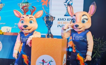 KKFI Unveils Trophy, Mascots Tejas & Tara For 2025 Kho Kho World Cup