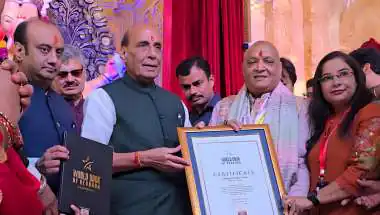 Lal Bagh Ka Raja Ganpati Mahotsav 2026: Rajnath Singh Joins Historic Conch-Shell Ceremony In Delhi